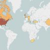 نقشه کشورهای مورد حمله هکرهای ایرانی